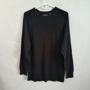 Claiborne Classic Black Knitted Crewneck Sweater Men's Large